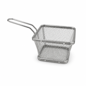 Mini kosh për skuqje, katror 10 × 10 cm, lartësia 7 cm, prej çeliku inox 18/10-8000409349856