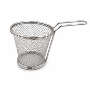 Mini kosh për skuqje i rrumbullakët Ø 12 cm, lartësia 9 cm, prej çeliku inox 18/10 – 8000409349849